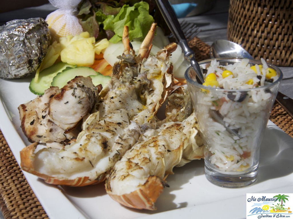 DEJEUNER  LANGOUSTE A L'ILE 