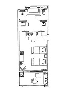 plan chambre superieure - Hotel Tamassa - Ile Maurice